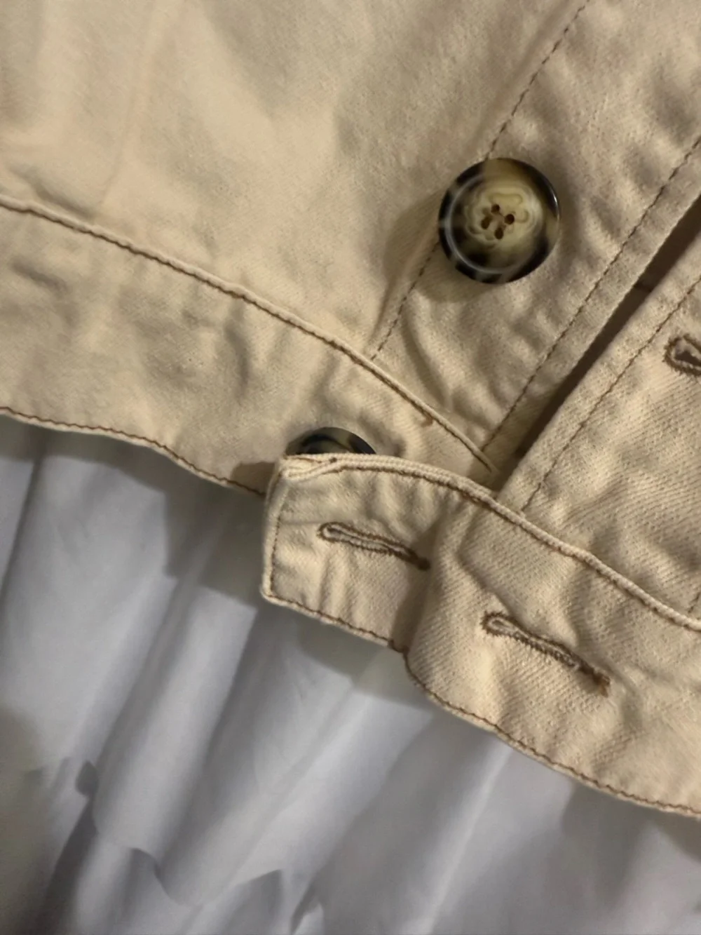 Free People Cream Denim Utility Jacket - Picture 4 of 10